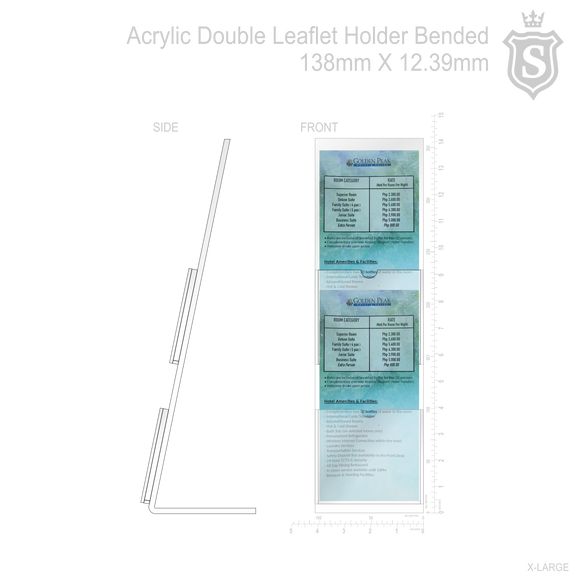 Acrylic Double Leaflet Holder Bended