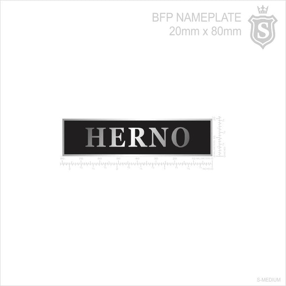 BFP Nameplate with Plastic Coat 80mm