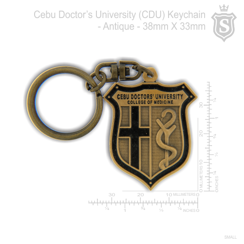 Cebu Doctor's University (CDU) College of Medicine Keychain Antique