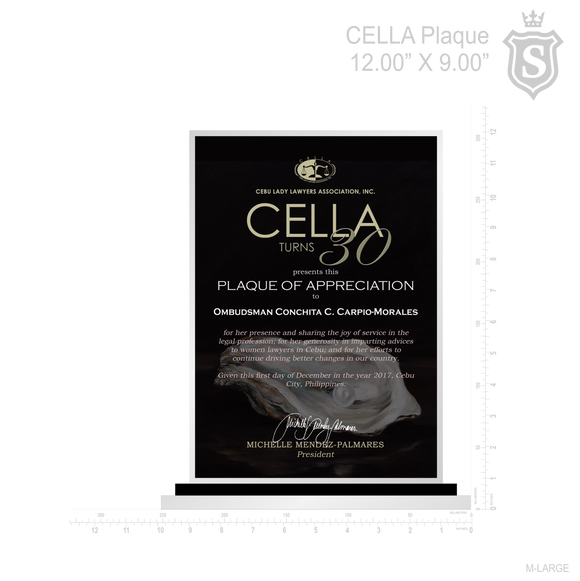 Cella Plaque ( Plaque of Appreciation )