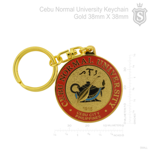 Cebu Normal University (CNU) Gold Keychain 38mm