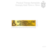 Cebu Doctors' University (CDU) College of Rehabilitative Science Physical Therapy Nameplate