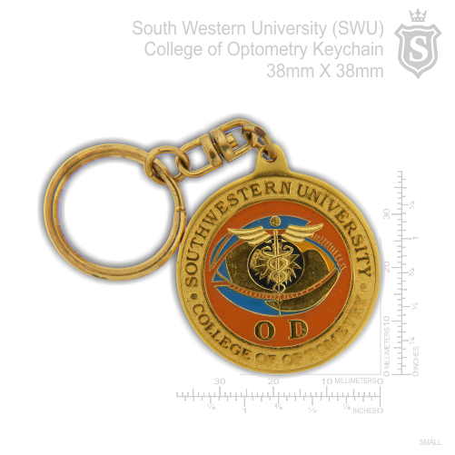 South Western University (SWU) College of Optometry Keychain 38mm