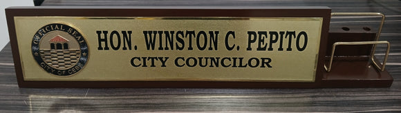 Cebu City Councilor Table Signage