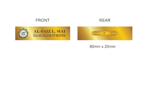 Gullas College of Medicine Nameplate Gold