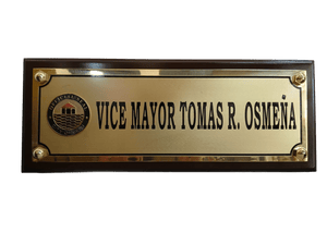 Door Wood Signage - Vice Mayor Tomas R. Osmeña