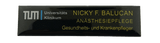 TUM Klinikum Nameplate