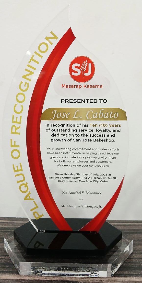 San Jose Bakeshop Plaque 2025