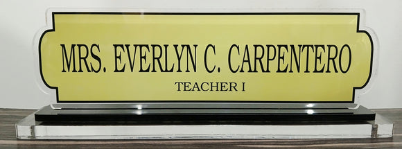 Acrylic Table Signage - Teacher