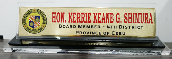 Province of Cebu Table Signage - Board Member