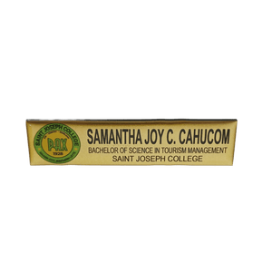 Saint Joseph College of Maasin Nameplate - Bachelor of Science in Tourism Management