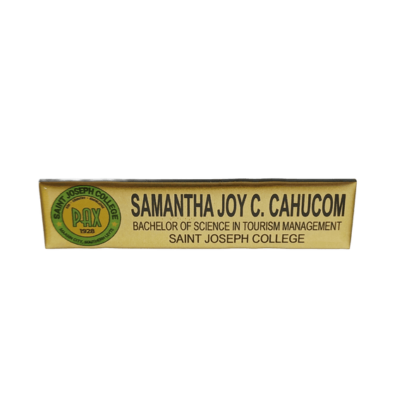Saint Joseph College of Maasin Nameplate - Bachelor of Science in Tourism Management