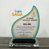 Saga Plaque - 20 Year Loyalty Award