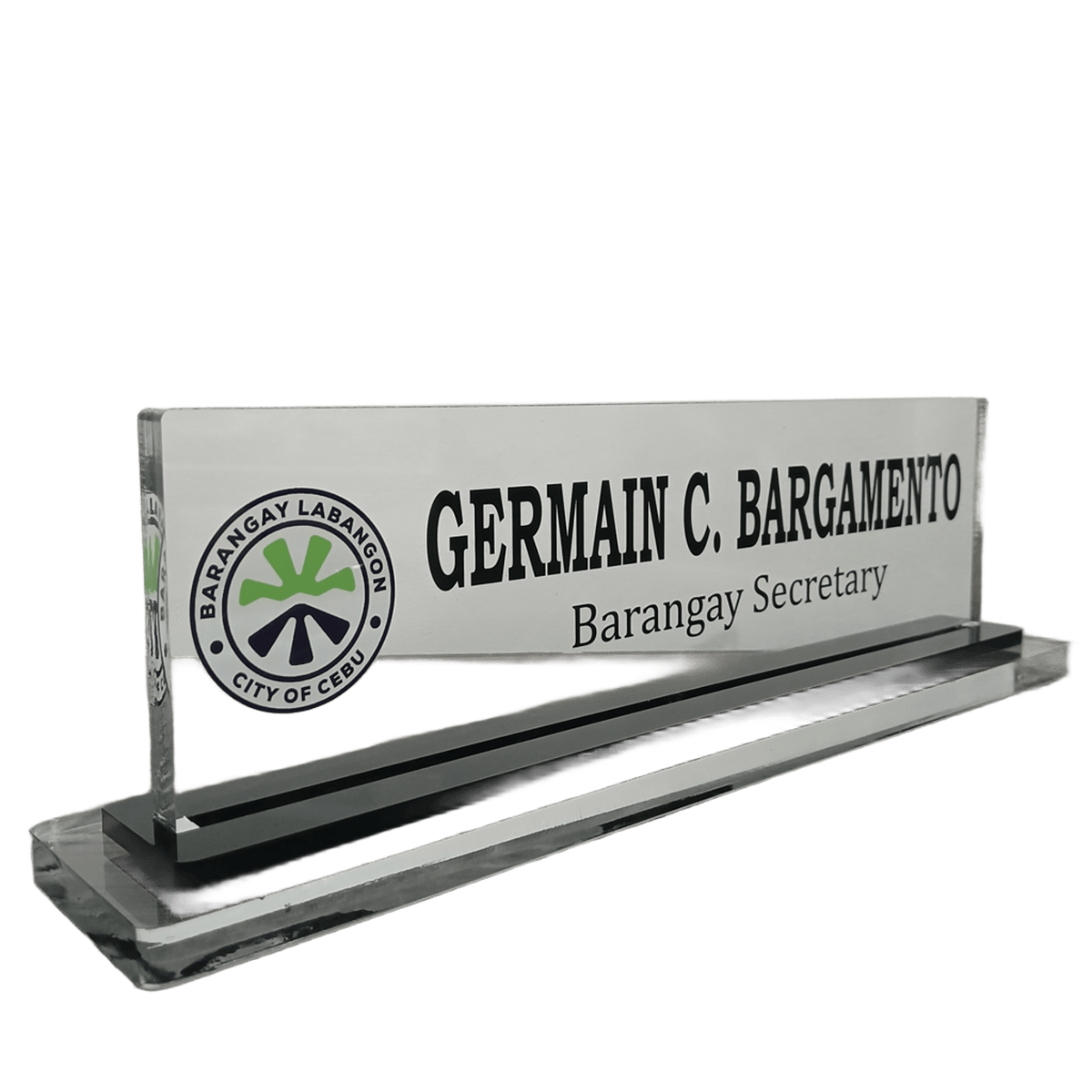 Barangay Labangon Acrylic Table Signage – Suarez Arts
