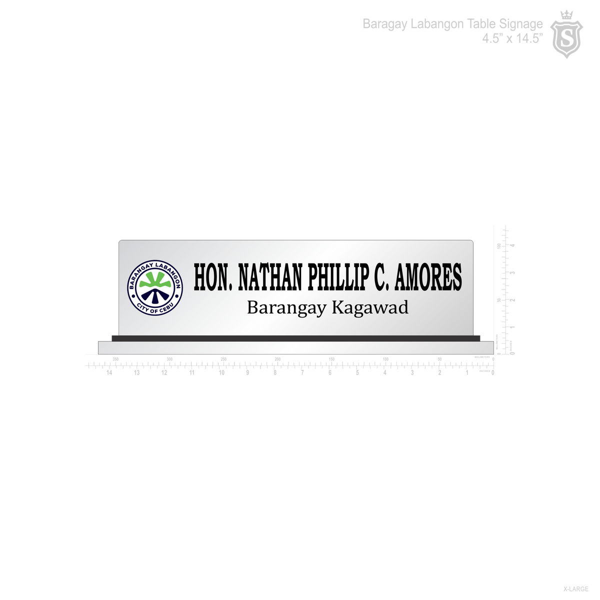 Barangay Labangon Acrylic Table Signage – Suarez Arts