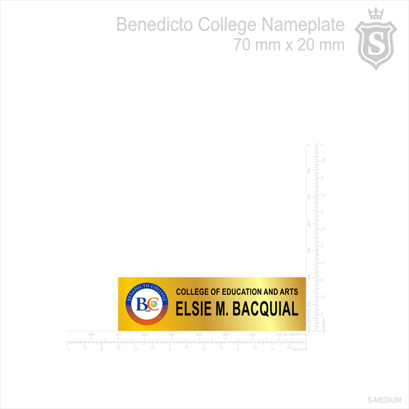 Benedicto College - College of Education and Arts Nameplate