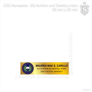 CDU Nameplate -  B.S. Nutrition and Dietetics - Intern