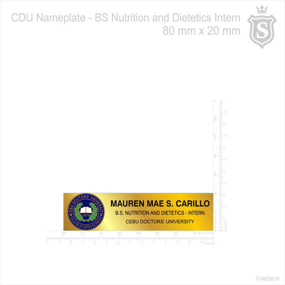 CDU Nameplate -  B.S. Nutrition and Dietetics - Intern