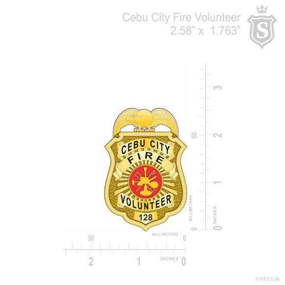 Cebu City Fire Volunteer Shield Badge- BFP