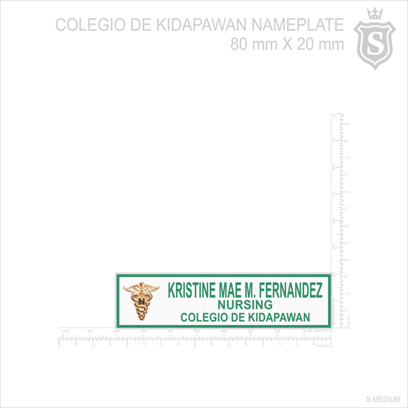 Colegio De Kidapawan Nursing Nameplate