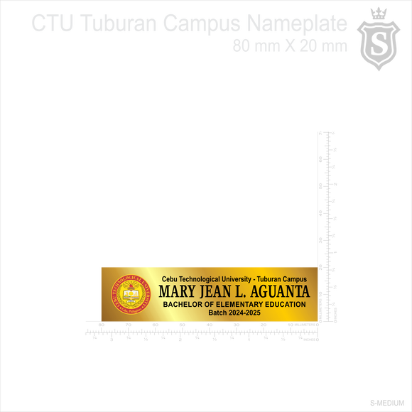 Cebu Technological University (CTU) - Tuburan Campus Nameplate - BEED