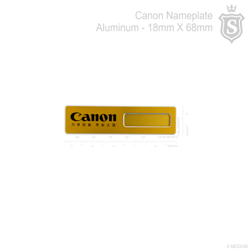 Canon Nameplate