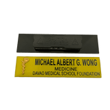 Davao Medical School Foundation Nameplate - Yellow Background