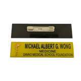 Davao Medical School Foundation Nameplate - Yellow Background