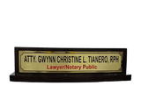 Lawyer/Notary Public Table Signage - Curved