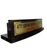 Lawyer/Notary Public Table Signage - Curved