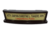 Lawyer/Notary Public Table Signage - Curved
