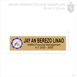 Mount Moriah College Nameplate- BSBA-Financial Management
