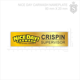 Niceday Car Wash Nameplate