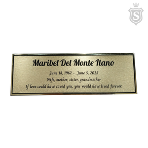 Memorial Brass Plate with Stand