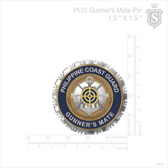 Philippine Cost Guard (PCG) Gunner's Mate (GM) Pin 2025