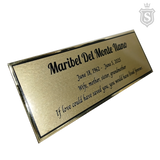Memorial Brass Plate with Stand