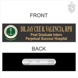 Perpetual Succour Hospital Nameplate - Post Graduate Intern