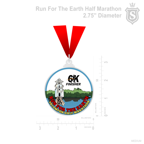 Run for the Earth Palompon Half Marathon Medal 2025