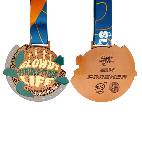 Slowdy Strides For Life 21K Medal 2025