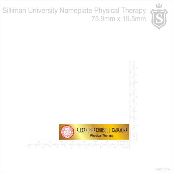 Silliman University Nameplate Dumaguete Philippines - Physical Therapy
