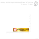 Silliman University Nameplate Dumaguete Philippines - Physical Therapy