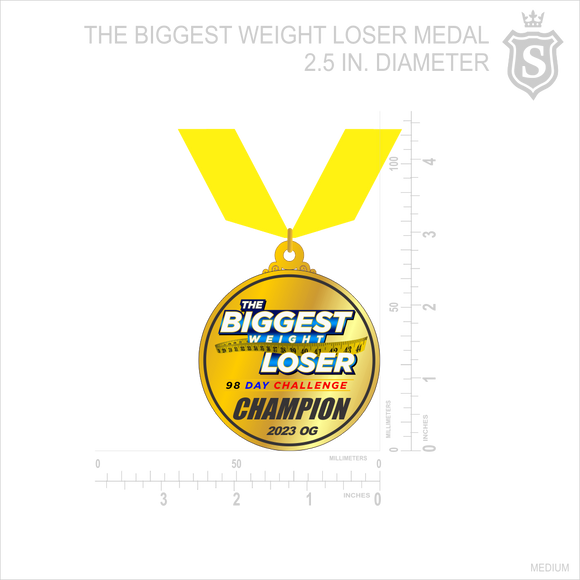 THE BIGGEST WEIGHT LOSER MEDAL