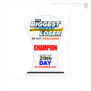 The Biggest Weight Loser Plaque 2023