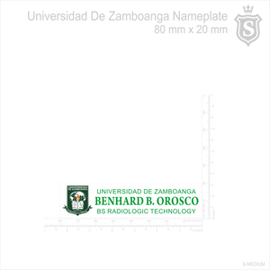 Universidad De Zamboanga- BS Radiologic Technology Nameplate