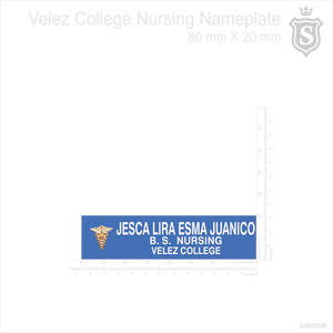 Velez College B.S Nursing Nameplate