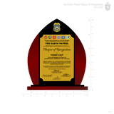 Yes Earth Patrol Plaque
