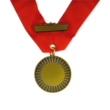 Blank Medal 2 inches with red ribbon
