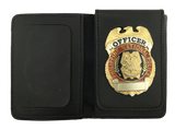 PNP Leather Bifold Wallet Badge Holder Set