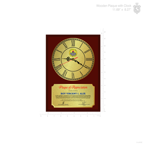 Cebu City Wooden Clock Plaque