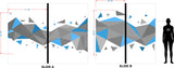 Storefront Window Graphics  - Corporate Polygon Vector Design